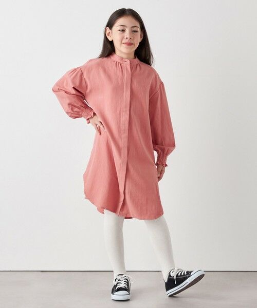 SHIPS / シップス ロング・マキシ丈ワンピース | SHIPS any:〈洗濯機可能〉ウォーム ネル/コーデュロイ シャツ ワンピース <KIDS> | 詳細1