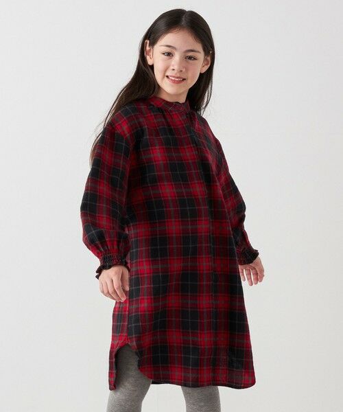 SHIPS / シップス ロング・マキシ丈ワンピース | SHIPS any:〈洗濯機可能〉ウォーム ネル/コーデュロイ シャツ ワンピース <KIDS> | 詳細20