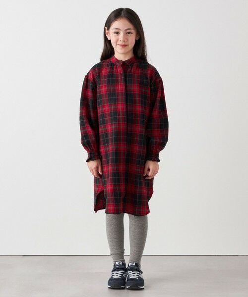 SHIPS / シップス ロング・マキシ丈ワンピース | SHIPS any:〈洗濯機可能〉ウォーム ネル/コーデュロイ シャツ ワンピース <KIDS> | 詳細16