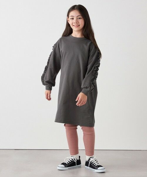 SHIPS / シップス ロング・マキシ丈ワンピース | SHIPS any:〈洗濯機可能〉デザイン フリル ワンピース <KIDS> | 詳細1