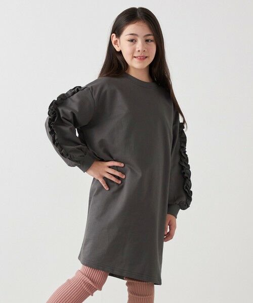 SHIPS / シップス ロング・マキシ丈ワンピース | SHIPS any:〈洗濯機可能〉デザイン フリル ワンピース <KIDS> | 詳細5