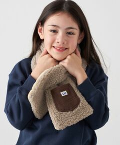 SHIPS / シップス マフラー・ショール・スヌード・ストール | Lee:〈手洗い可能〉ボア キルティング リバーシブル ポケット マフラー <KIDS>