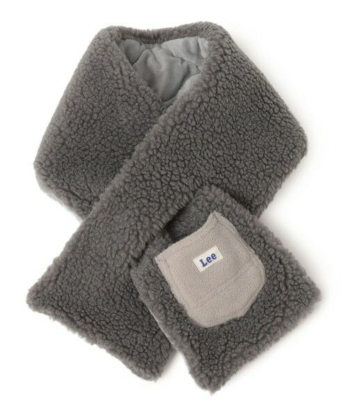 SHIPS / シップス マフラー・ショール・スヌード・ストール | Lee:〈手洗い可能〉ボア キルティング リバーシブル ポケット マフラー <KIDS> | 詳細5