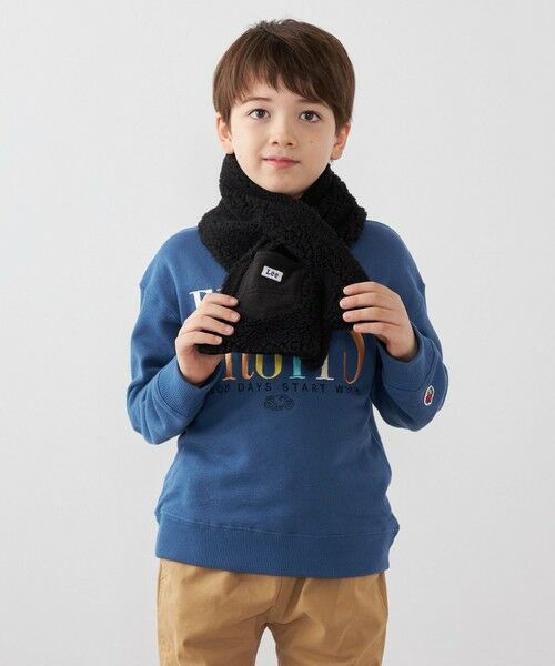 SHIPS / シップス マフラー・ショール・スヌード・ストール | Lee:〈手洗い可能〉ボア キルティング リバーシブル ポケット マフラー <KIDS> | 詳細9