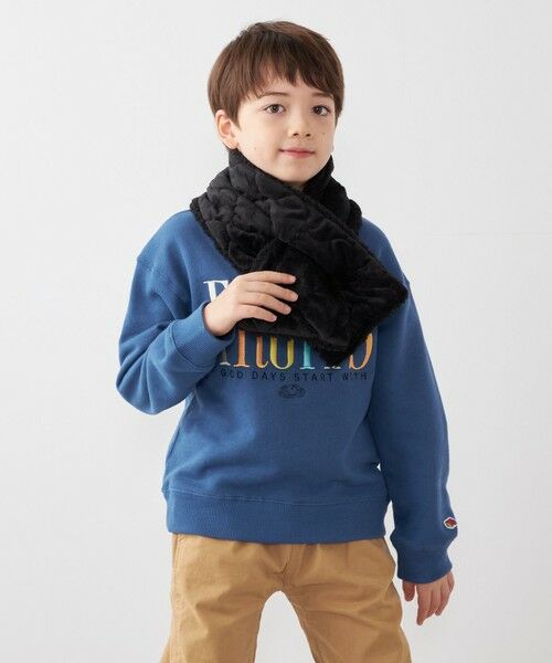 SHIPS / シップス マフラー・ショール・スヌード・ストール | Lee:〈手洗い可能〉ボア キルティング リバーシブル ポケット マフラー <KIDS> | 詳細11