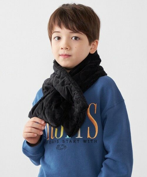 SHIPS / シップス マフラー・ショール・スヌード・ストール | Lee:〈手洗い可能〉ボア キルティング リバーシブル ポケット マフラー <KIDS> | 詳細13