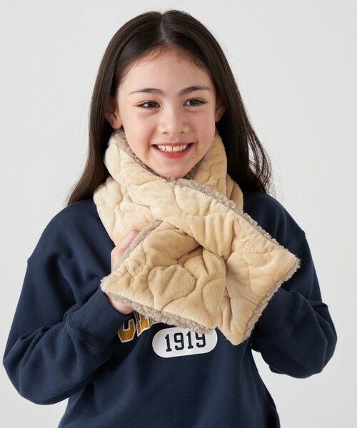 SHIPS / シップス マフラー・ショール・スヌード・ストール | Lee:〈手洗い可能〉ボア キルティング リバーシブル ポケット マフラー <KIDS> | 詳細19