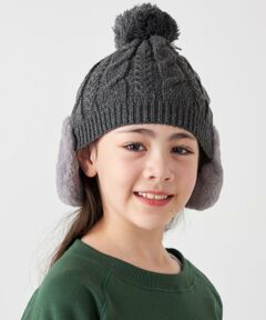 SHIPS / シップス ニットキャップ | SHIPS any: ポンポン イヤーマフ ニット キャップ<KIDS>◆