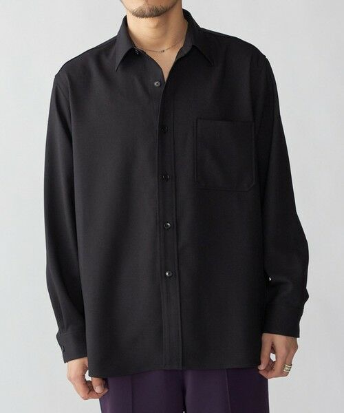 SHIPS / シップス シャツ・ブラウス | SHIPS: ハイブリッド ツイル シャツ アウター（ネイビー）