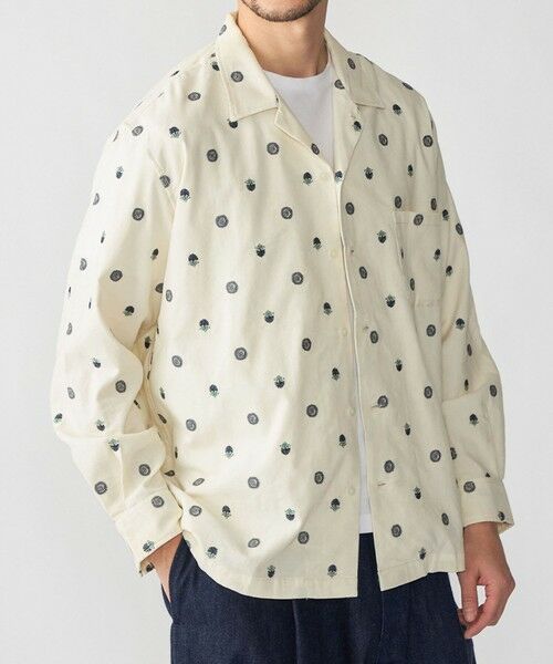 SHIPS / シップス シャツ・ブラウス | BENCH MARKING SHIRT: 刺繍シャツ（ナチュラル）
