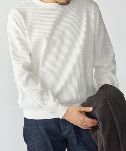 SHIPS / シップス Tシャツ | SHIPS:  〈軽量/UVカット〉SPEEDRY(R) ワッフル ロングスリーブ（オフホワイト）