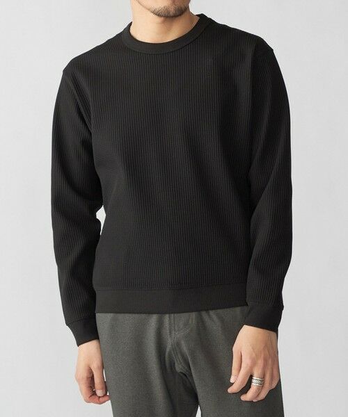 SHIPS / シップス Tシャツ | SHIPS:  〈軽量/UVカット〉SPEEDRY(R) ワッフル ロングスリーブ（ブラック）