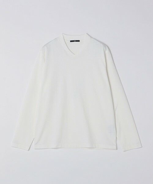 SHIPS / シップス Tシャツ | 【WEB限定】SHIPS:〈手洗い可能/抗菌/防臭〉シルケット ビズ Vネック ロングスリーブ | 詳細15