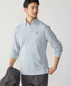 SHIPS / シップス ポロシャツ | 【WEB限定】SHIPS: リネンミックス カラーネップ ボタンダウン ロングスリーブ ポロシャツ