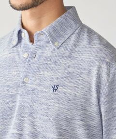 SHIPS / シップス ポロシャツ | 【WEB限定】SHIPS: リネンミックス カラーネップ ボタンダウン ロングスリーブ ポロシャツ