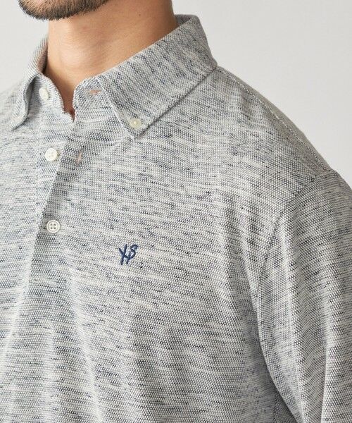 SHIPS / シップス ポロシャツ | 【WEB限定】SHIPS: リネンミックス カラーネップ ボタンダウン ロングスリーブ ポロシャツ | 詳細3