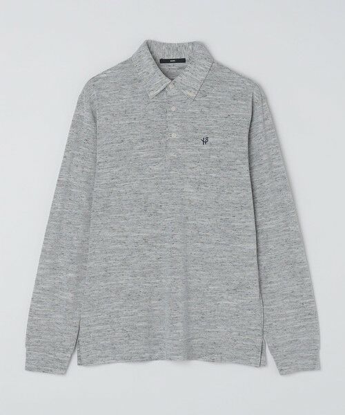 SHIPS / シップス ポロシャツ | 【WEB限定】SHIPS: リネンミックス カラーネップ ボタンダウン ロングスリーブ ポロシャツ | 詳細4