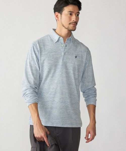 SHIPS / シップス ポロシャツ | 【WEB限定】SHIPS: リネンミックス カラーネップ ボタンダウン ロングスリーブ ポロシャツ | 詳細15