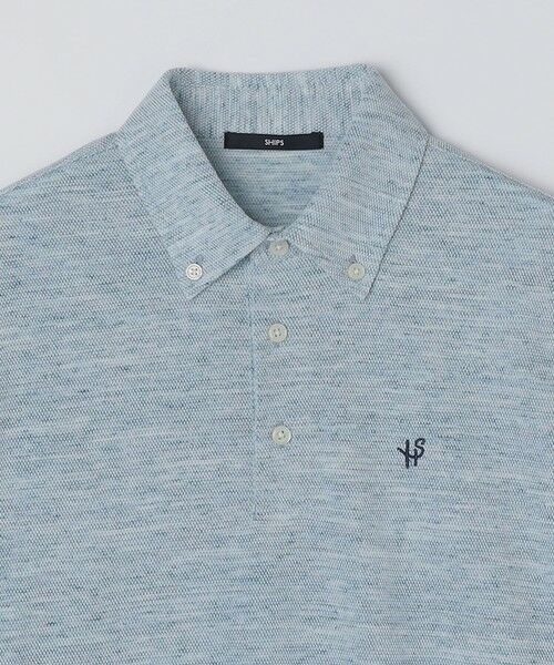SHIPS / シップス ポロシャツ | 【WEB限定】SHIPS: リネンミックス カラーネップ ボタンダウン ロングスリーブ ポロシャツ | 詳細18