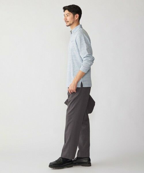 SHIPS / シップス ポロシャツ | 【WEB限定】SHIPS: リネンミックス カラーネップ ボタンダウン ロングスリーブ ポロシャツ | 詳細6