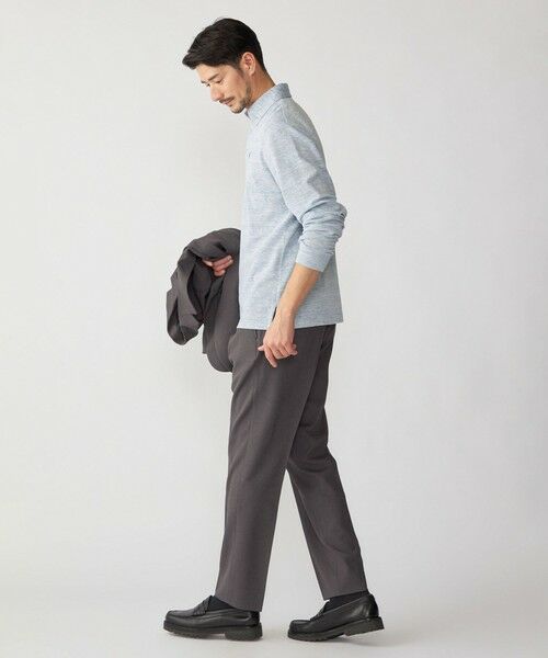 SHIPS / シップス ポロシャツ | 【WEB限定】SHIPS: リネンミックス カラーネップ ボタンダウン ロングスリーブ ポロシャツ | 詳細7