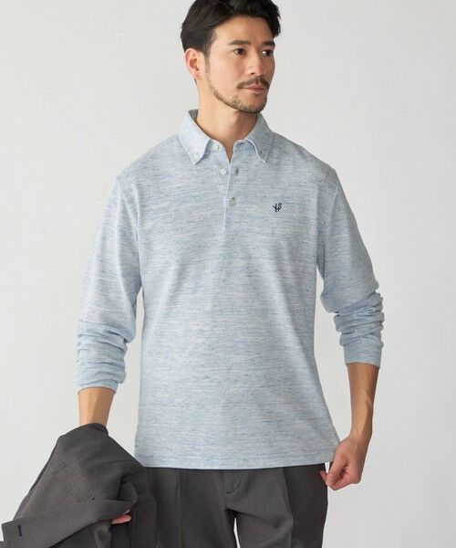 SHIPS / シップス ポロシャツ | 【WEB限定】SHIPS: リネンミックス カラーネップ ボタンダウン ロングスリーブ ポロシャツ | 詳細11