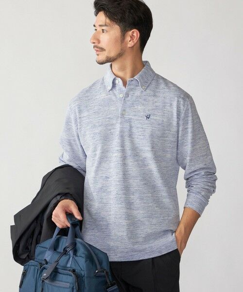 SHIPS / シップス ポロシャツ | 【WEB限定】SHIPS: リネンミックス カラーネップ ボタンダウン ロングスリーブ ポロシャツ | 詳細26