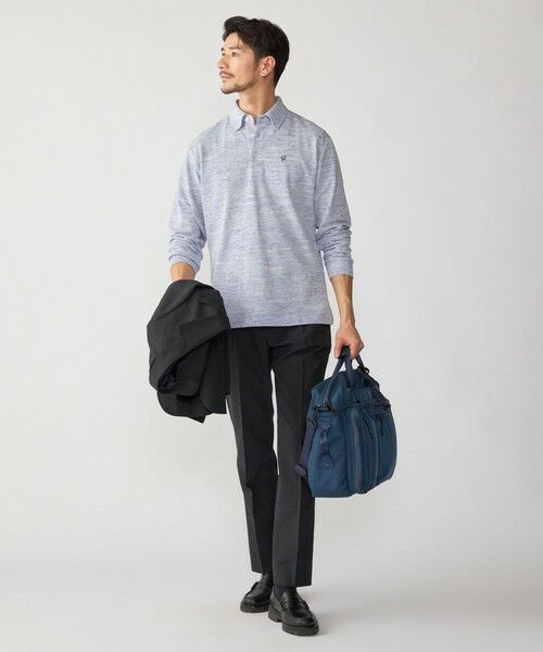 SHIPS / シップス ポロシャツ | 【WEB限定】SHIPS: リネンミックス カラーネップ ボタンダウン ロングスリーブ ポロシャツ | 詳細25