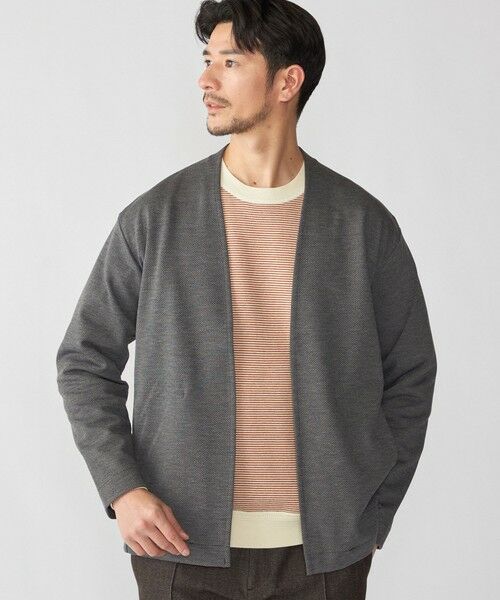 SHIPS / シップス カーディガン・ボレロ | SHIPS: 〈セットアップ対応〉ジャカード ノーカラー カーディガン | 詳細2