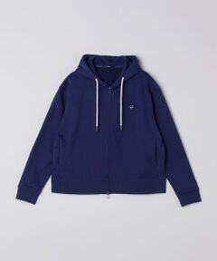 SHIPS / シップス パーカー | 【WEB限定】SHIPS: クロップド ワイド ワンポイント ロゴ ジップアップ フーディー