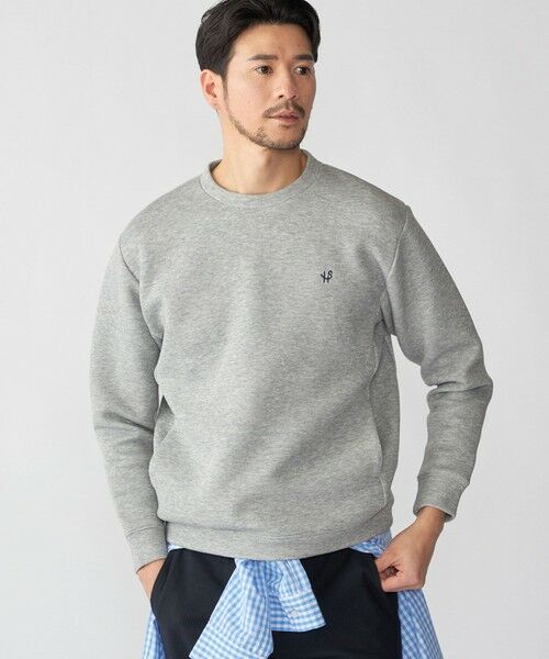 SHIPS / シップス スウェット | 【WEB限定】SHIPS: コットンポリ ダブルニット ロングスリーブ クルーネック トレーナー (セットアップ対応) | 詳細2