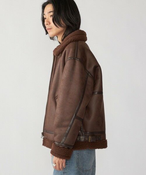 SHIPS / シップス その他アウター | BENCH MARKING SHIRTS: フェイク ムートン B3 ブルゾン | 詳細22