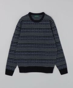 SHIPS / シップス ニット・セーター | ALANPAINE: 〈手洗い可能〉7ゲージ フェアアイル クルーネック ニット