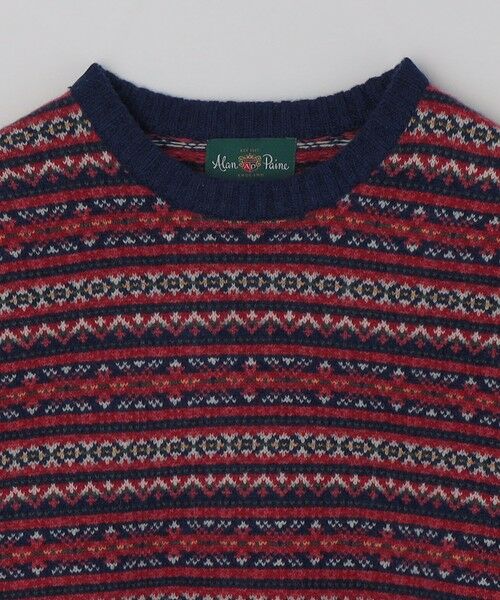 SHIPS / シップス ニット・セーター | ALANPAINE: 〈手洗い可能〉7ゲージ フェアアイル クルーネック ニット | 詳細3