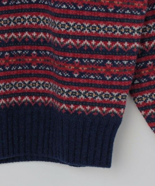 SHIPS / シップス ニット・セーター | ALANPAINE: 〈手洗い可能〉7ゲージ フェアアイル クルーネック ニット | 詳細5