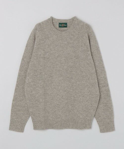 SHIPS / シップス ニット・セーター | ALANPAINE: 〈手洗い可能〉5ゲージ サドル クルーネック ニット（トップグレー）