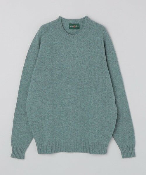 SHIPS / シップス ニット・セーター | ALANPAINE: 〈手洗い可能〉5ゲージ サドル クルーネック ニット（スカイブルー）