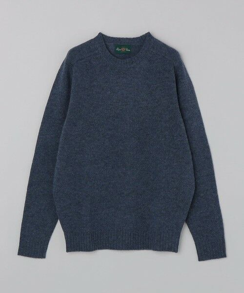 SHIPS / シップス ニット・セーター | ALANPAINE: 〈手洗い可能〉5ゲージ サドル クルーネック ニット（コバルトブルー）