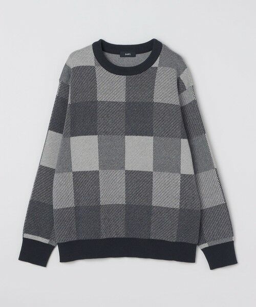 SHIPS / シップス ニット・セーター | SHIPS: 〈洗濯機可能〉チェック コットンカシミヤ クルーネック | 詳細3