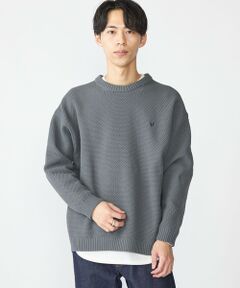 SHIPS / シップス ニット・セーター | 【WEB限定】SHIPS: ワンポイントロゴ ビッグシルエット レイヤード ニット（ニット+ロンT）