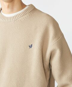 SHIPS / シップス ニット・セーター | 【WEB限定】SHIPS: ワンポイントロゴ ビッグシルエット レイヤード ニット（ニット+ロンT）