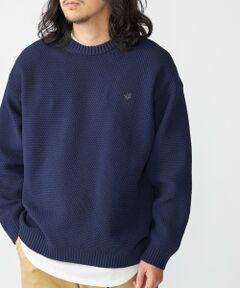 SHIPS / シップス ニット・セーター | 【WEB限定】SHIPS: ワンポイントロゴ ビッグシルエット レイヤード ニット（ニット+ロンT）