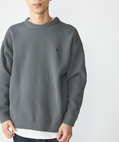 SHIPS / シップス ニット・セーター | 【WEB限定】SHIPS: ワンポイントロゴ ビッグシルエット レイヤード ニット（ニット+ロンT） | 詳細3