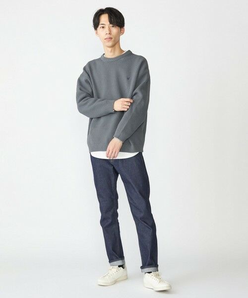 SHIPS / シップス ニット・セーター | 【WEB限定】SHIPS: ワンポイントロゴ ビッグシルエット レイヤード ニット（ニット+ロンT） | 詳細1