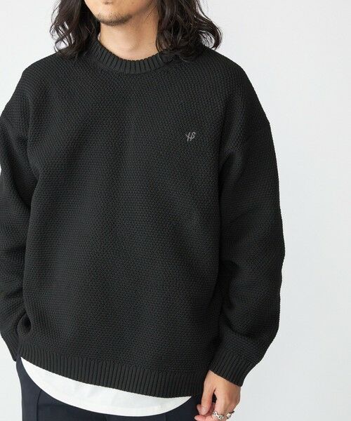 SHIPS / シップス ニット・セーター | 【WEB限定】SHIPS: ワンポイントロゴ ビッグシルエット レイヤード ニット（ニット+ロンT） | 詳細27