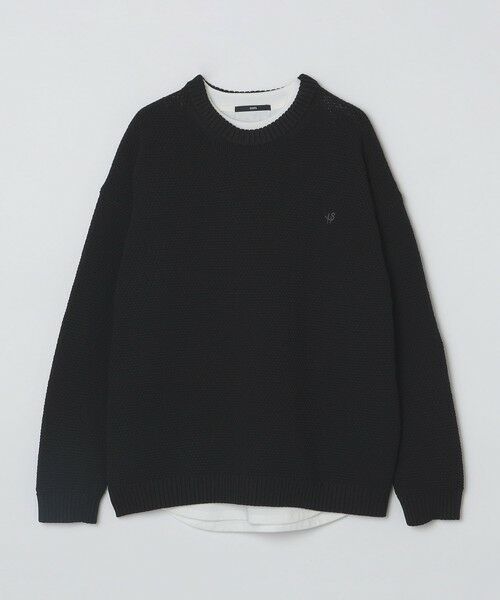 SHIPS / シップス ニット・セーター | 【WEB限定】SHIPS: ワンポイントロゴ ビッグシルエット レイヤード ニット（ニット+ロンT） | 詳細29