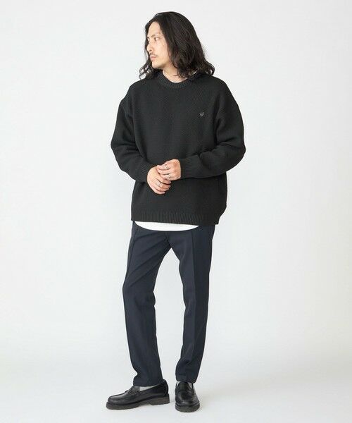 SHIPS / シップス ニット・セーター | 【WEB限定】SHIPS: ワンポイントロゴ ビッグシルエット レイヤード ニット（ニット+ロンT） | 詳細19