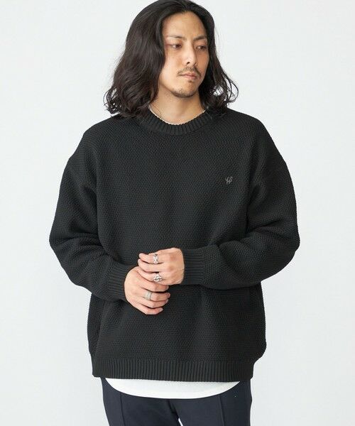 SHIPS / シップス ニット・セーター | 【WEB限定】SHIPS: ワンポイントロゴ ビッグシルエット レイヤード ニット（ニット+ロンT） | 詳細23