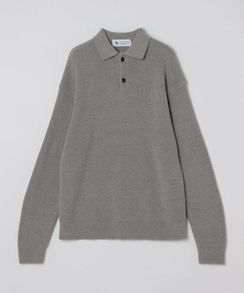 SHIPS / シップス ニット・セーター | City Ambient Products: ソフト ヤーン カルゼ ニットポロ（グレー）
