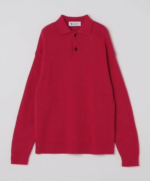 SHIPS / シップス ニット・セーター | City Ambient Products: ソフト ヤーン カルゼ ニットポロ（レッド）